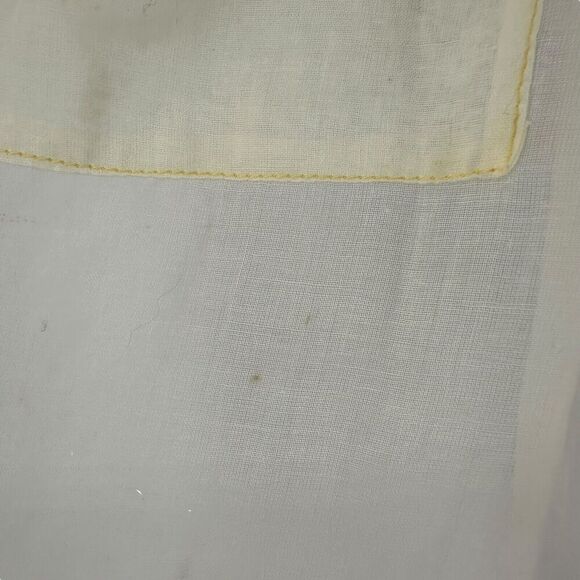 Vintage Hostess Apron 60s Rik Rak Trim Pocket Sheer 1960s Classic Tie Waist OS - Picture 3 of 10